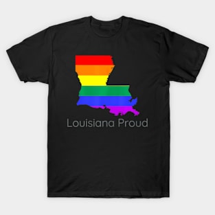 LGBTQ Louisiana Gay Pride Proud  Flag Love is Love T-Shirt